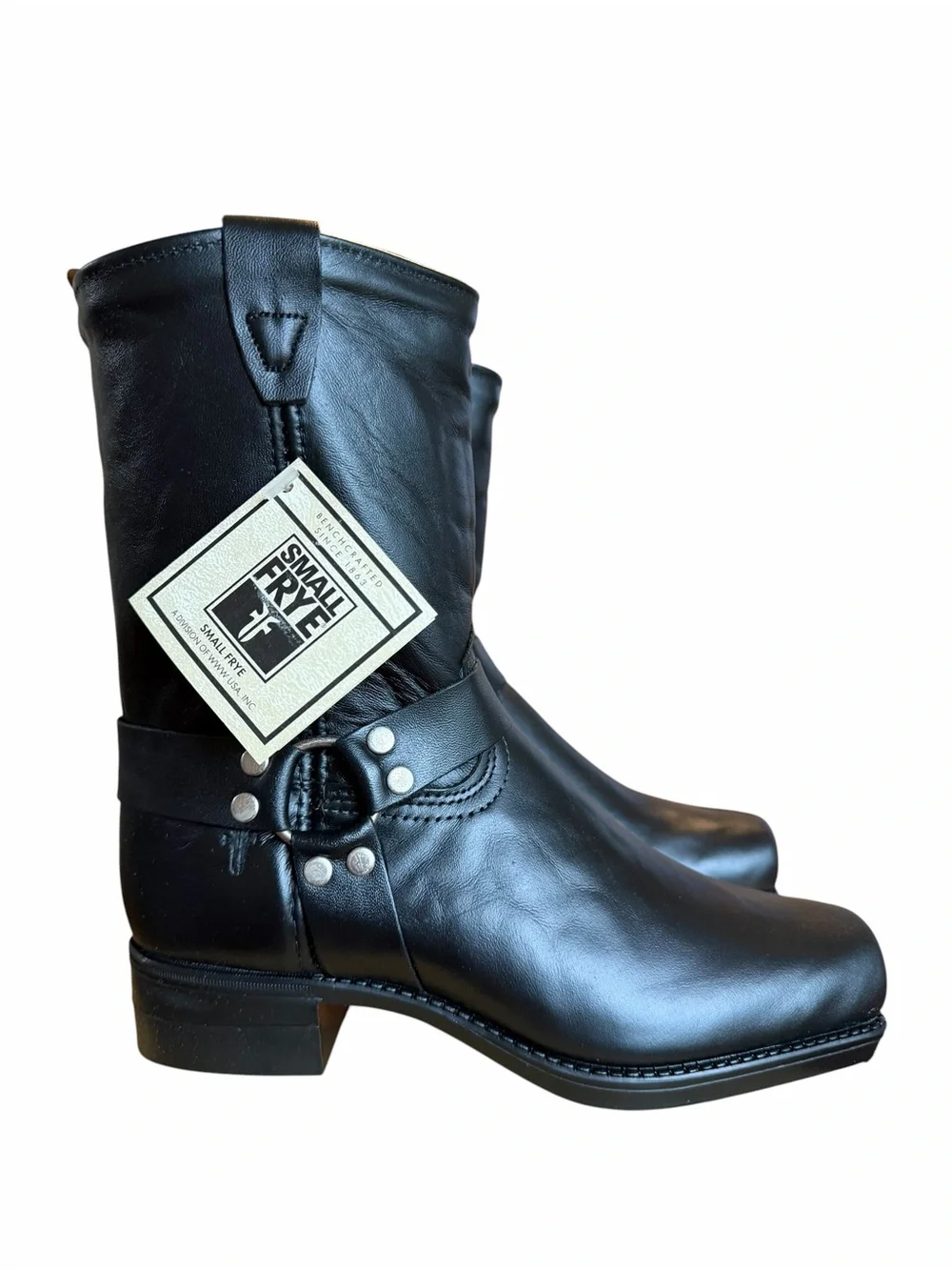 Frye NEW Youth Vintage Small Frye Pull On Harness Boots Black Size 2.5 #267086